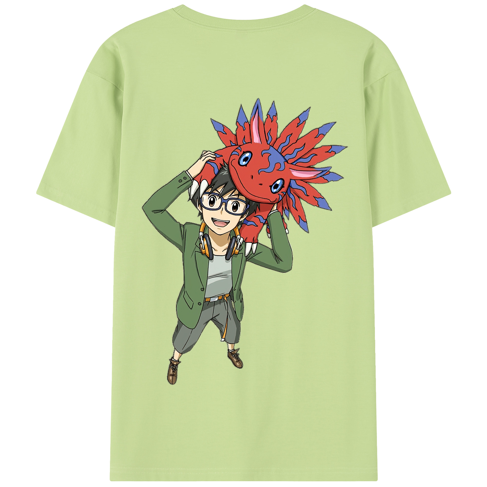 （画像用） Digimon デジタルモンスター/デジモン 綿100％半袖Tシャツ（背面プリント）